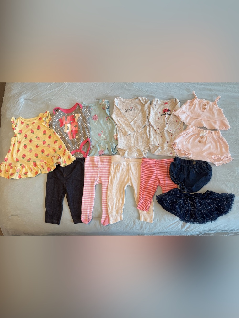 13pc Baby Girl 3-6M Clothing Bundle- Carter’s, Rachel Zoe, Garanimals